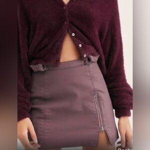 Free People faux leather mini skirt